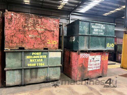 6x Assorted 2.5 Cubic Metre Skip Bins