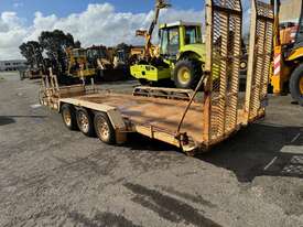 Trailer Dean Plant 4500kg 18ft Ramps Tri 2012 Ex-council SN1635 1TZF800 - picture0' - Click to enlarge