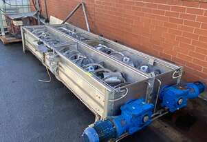 RAPANELLI 4 trough Malaxer Olive Kneader Stainless helical screw ribbon mixer