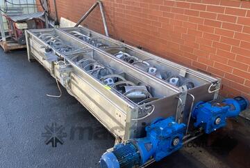 RAPANELLI 4 trough Malaxer Olive Kneader Stainless helical screw ribbon mixer