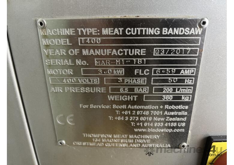 caption Bandsaw 400 Blade stop 2017
