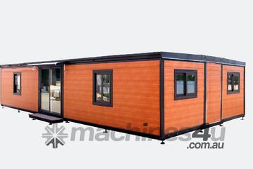40ft Expandable Container House with Ensuite Timber Look Exterior Finish