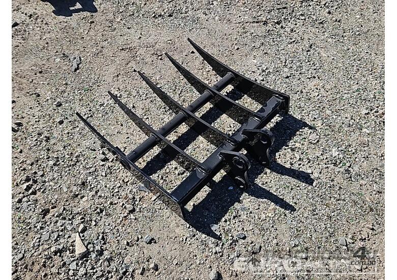 caption Unused Captok Rake To Suit 1-3 Ton Excavator, Pin Diameter 1