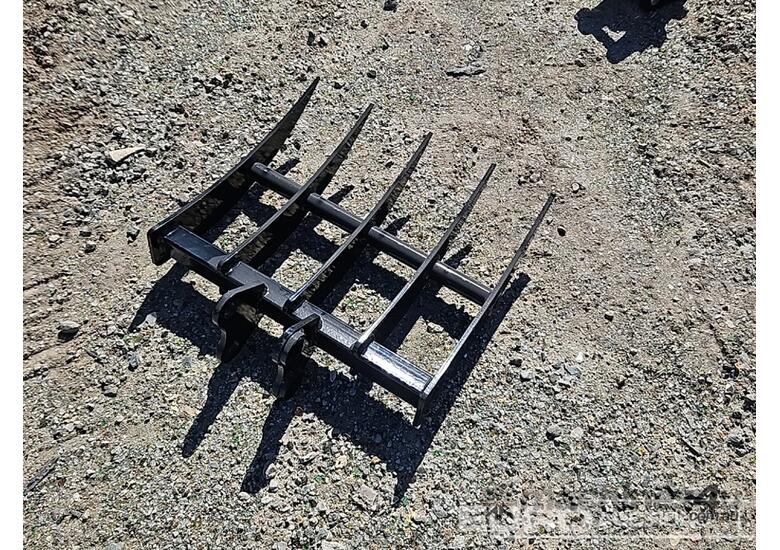 caption Unused Captok Rake To Suit 1-3 Ton Excavator, Pin Diameter 1