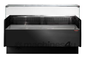 Tecnodom Serie Mr9.5 Black 1520Mm Wide Deli Display With Storage And Castors Tdmr 0915B