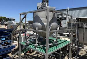 Mixer Jacketed 740mm dia x 600mm high, Platform 1170mm x 1540mm x 1.1m high