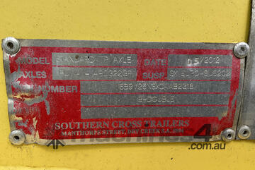 2012 Southern Cross Trailers Standard Tri Axle Tri Axle Skel A Trailer