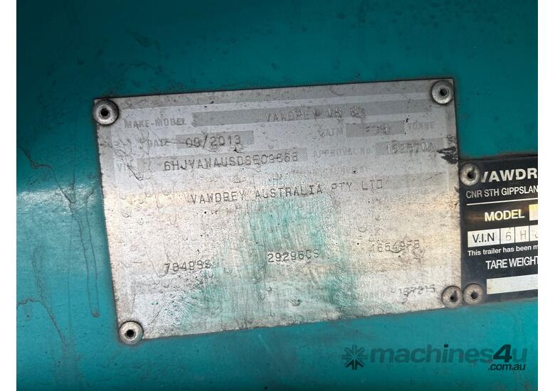 2013 Vawdrey VB S3 Tri Axle Curtainside B Trailer