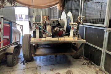 Quick spray twin reel unit- custom steel frame trailer