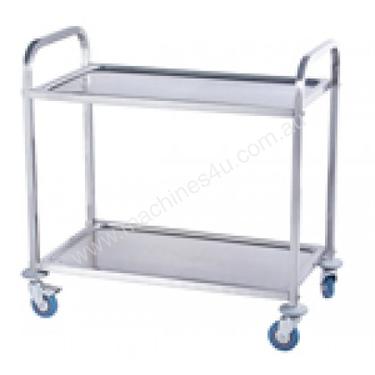 NEW COMMERCIAL STAINLESS STEEL 2 TIER TROLLERY