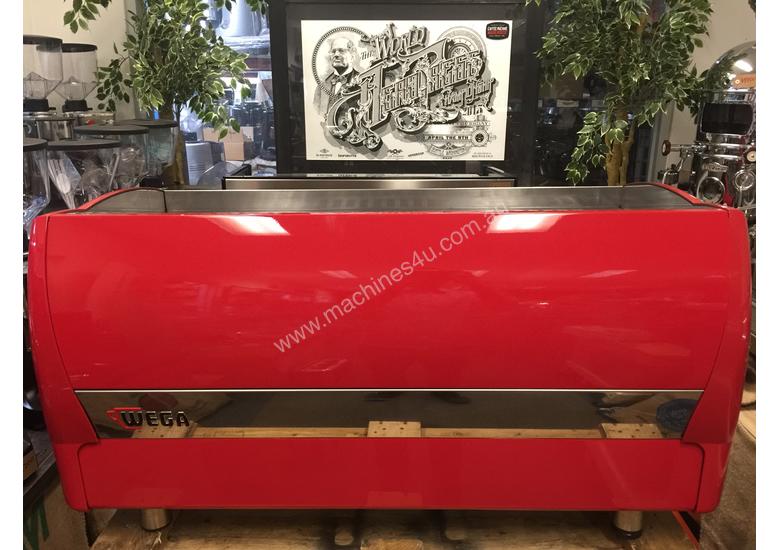 Click to view full size photos WEGA POLARIS 3 GROUP RED ESPRESSO COFFEE MACHINE