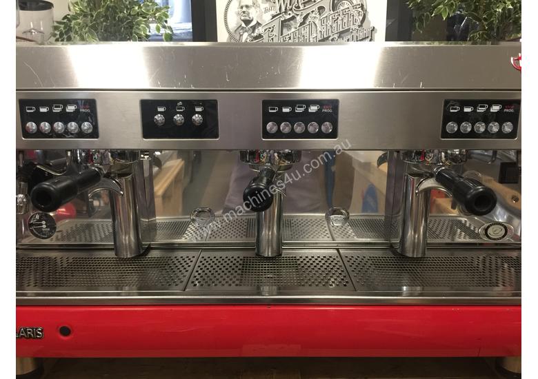 Click to view full size photos WEGA POLARIS 3 GROUP RED ESPRESSO COFFEE MACHINE