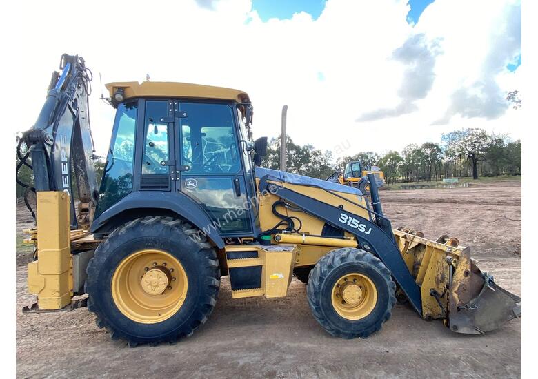 caption JOHN DEERE 315SJ 4WD BackHoe SIDE SHIFT 4in1 Multi