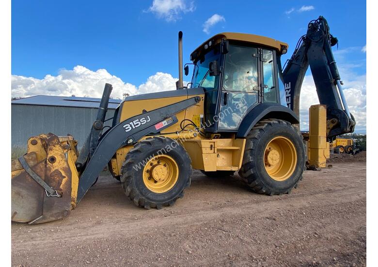 caption JOHN DEERE 315SJ 4WD BackHoe SIDE SHIFT 4in1 Multi