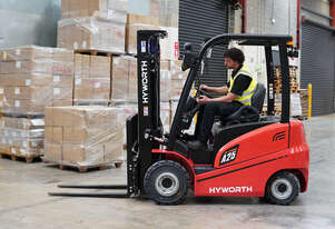 Hyworth 2.5T Battery Electric Counterbalance Forklift - from $33 per day!