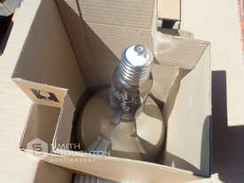 CRATE OF ASSORTED GRINDING WHEELS, ELECTRICAL CABLE, ELECTRICAL COMPONENTS & LIGHTS - picture1' - Click to enlarge