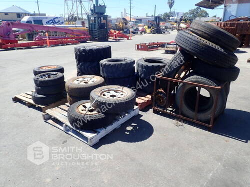 5 X PALLETS COMPRISING OF ASSORTED TRUCK, CAR & MACHINE TYRES & RIMS