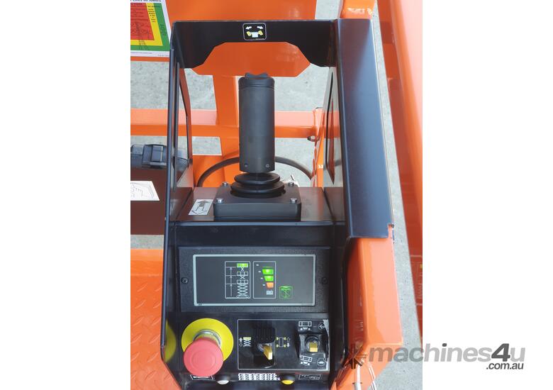 caption JLG ES1330L Mini 13ft Scissor Lift – Electric Drive, Compact & Maneuverable