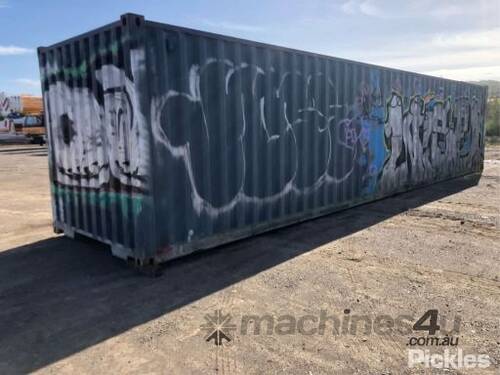 40ft Shipping Container, Timber Flooring, Steel Shelving, Tare: 3780kg, Max Gross: 30480kg (Council)