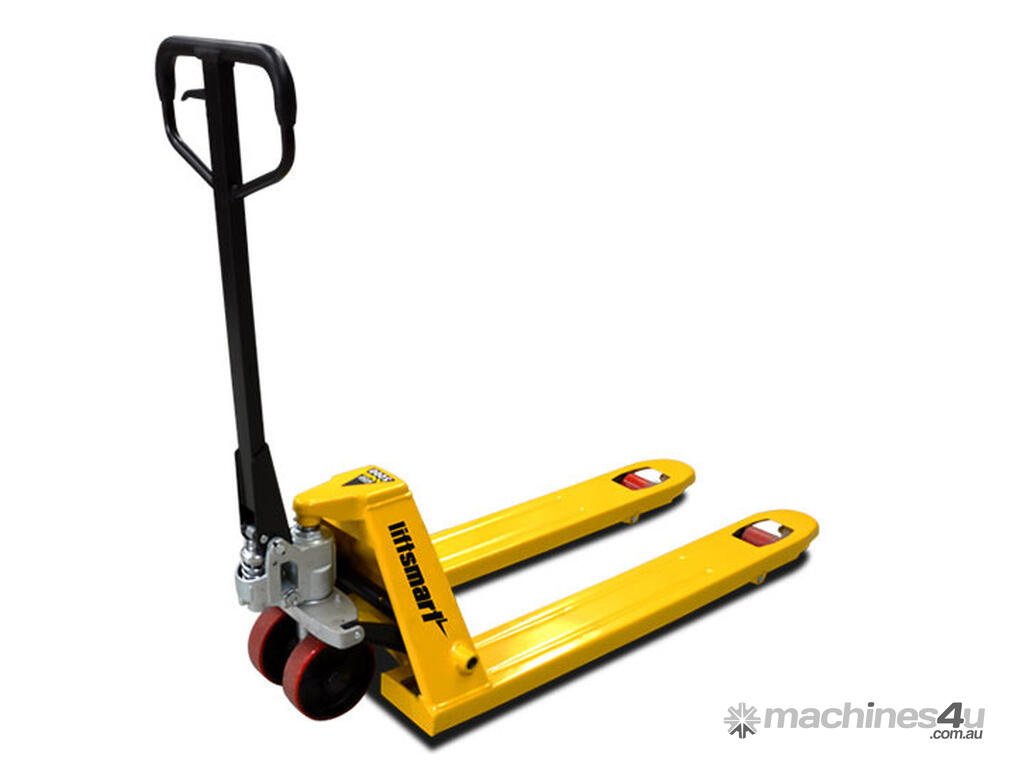 New liftsmart Euro Narrow Hand Pallet Jack Truck 540mm Wide Poly Wheel