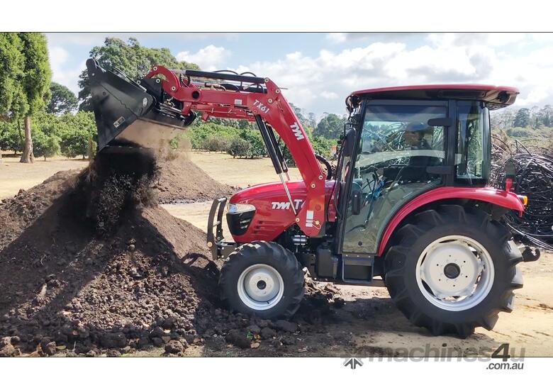 caption TYM T613 HST 4WD Cabin AND 4-IN-1 LOADER PACKAGE