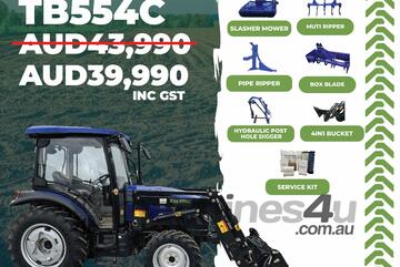 TANNERTRACK - LOVOL M554 55HP 4WD Cabin Tractor inc Combo Pack A