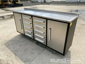 Unused Steelman 2.1m Work Bench/Tool Cabinet - picture1' - Click to enlarge