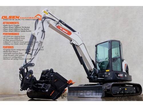 2022 Bobcat E50 Long Arm 5T Excavator