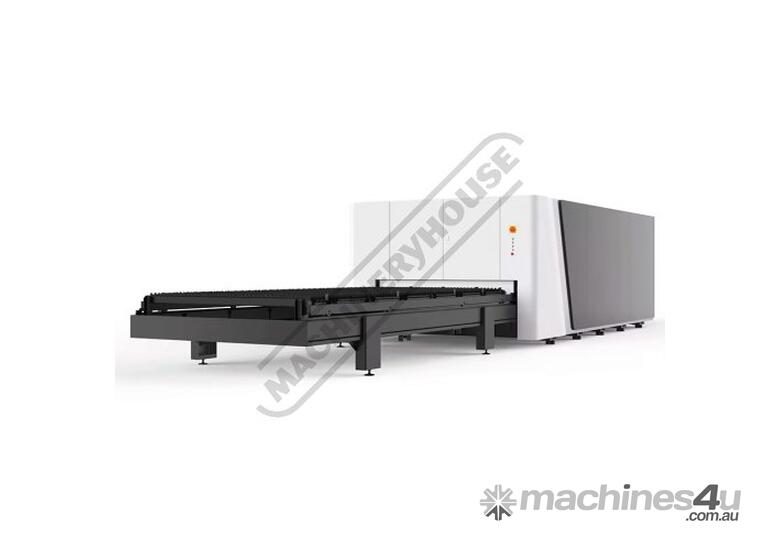 caption BODOR C3 CE 6kW Sheet Fiber Laser Cutting 3048 x 1524mm Table Includes Automatic Sheet Exchange Tabl