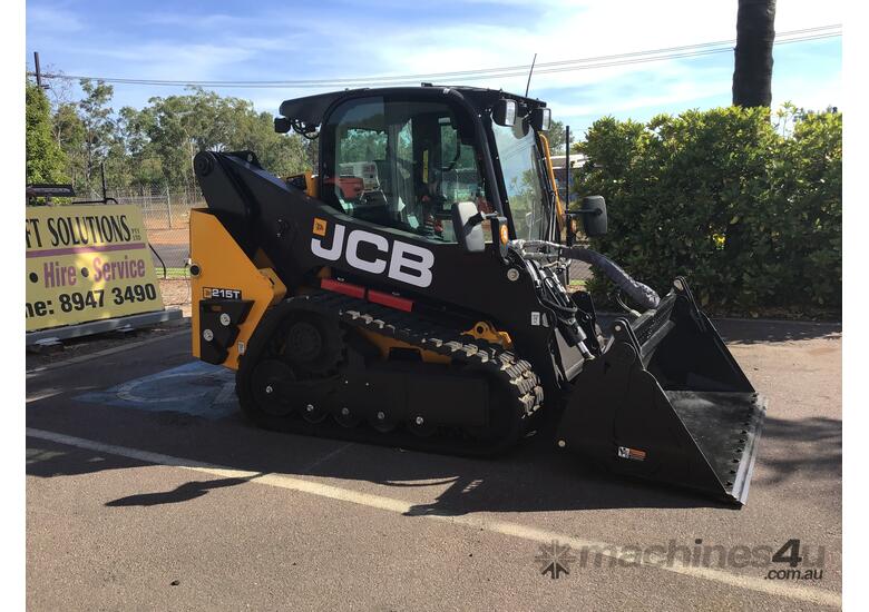 caption JCB 215T Skid Steer 74 hp, 1360 kg LoadCap. 115 L Oil Flow, Side Door Entry