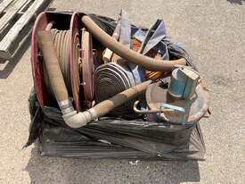 Pallet of Pressure Hoses and Grease Tank - picture0' - Click to enlarge