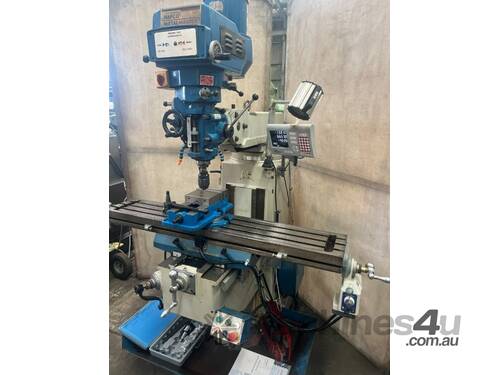 HAFCO Metal Master BM-40V turret milling machine with DRO & tooling
