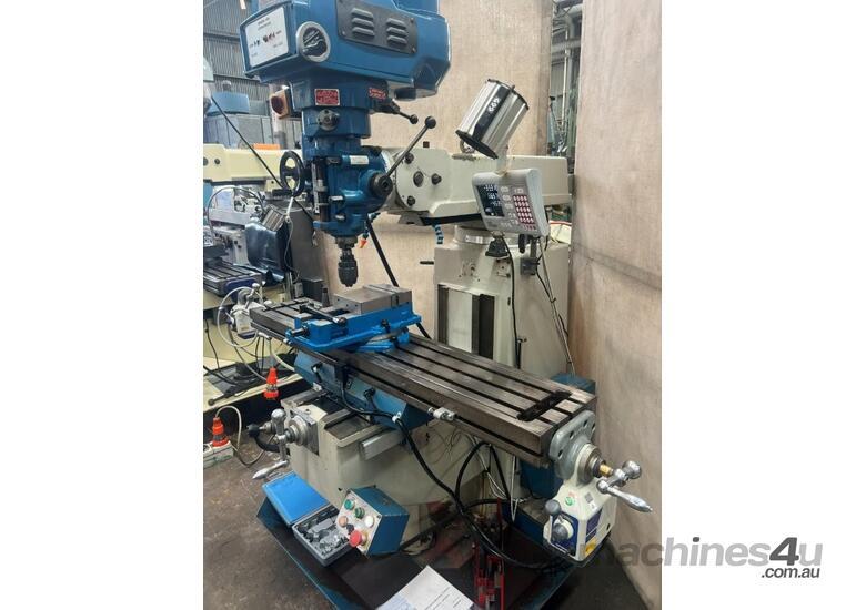 HAFCO Metal Master BM-40V turret milling machine with DRO & tooling