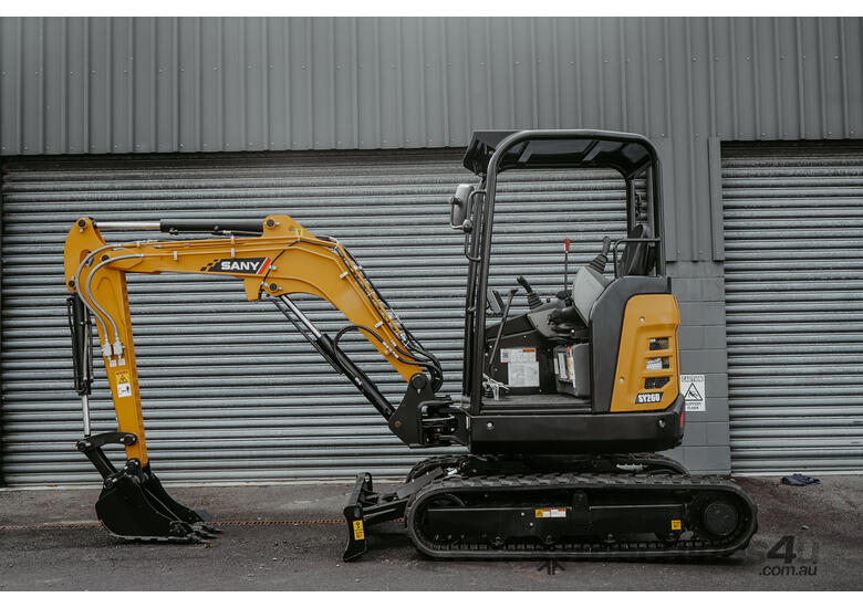  2.8T SY26U Canopy Mini Excavator – Fully Equipped with Attachments, Limited Stock!