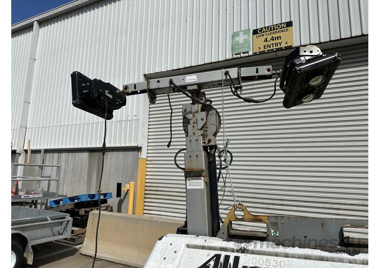 caption Allmand Single Axle LightTower Trailer *NO KEYS*