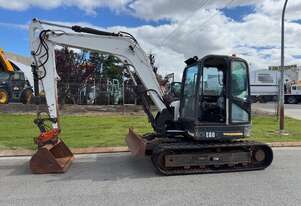Excavator Bobcat E80 8 tonne 3 buckets Push Blade 2010 2550hrs