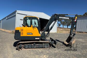 Hyundai HX55N is a 5.5-ton class compact tracked excavator (5.57T)