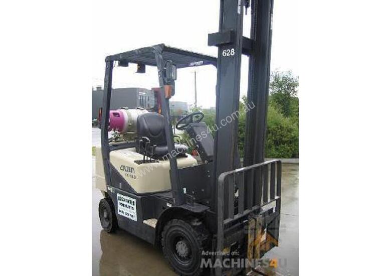 caption AVAILABLE FOR SHORT OR LONG TERM RENTAL! CROWN 1.8t LPG Auto Forklift with LOW HOURS