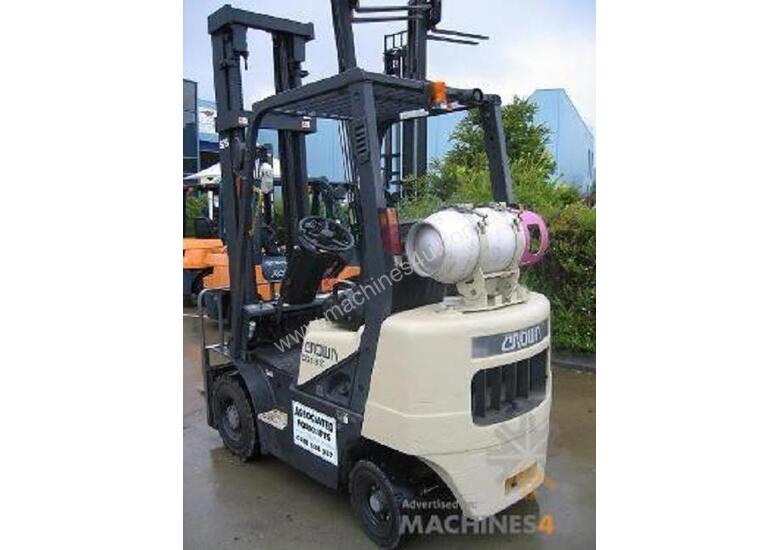 caption AVAILABLE FOR SHORT OR LONG TERM RENTAL! CROWN 1.8t LPG Auto Forklift with LOW HOURS