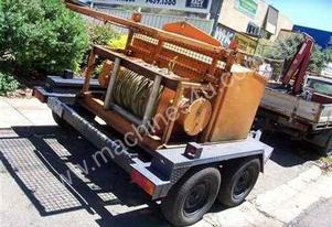 15 Kn hydraulic winch trailer , 3cyl diesel power
