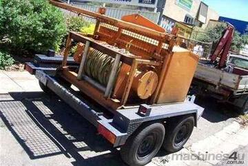 15 Kn hydraulic winch trailer , 3cyl diesel power