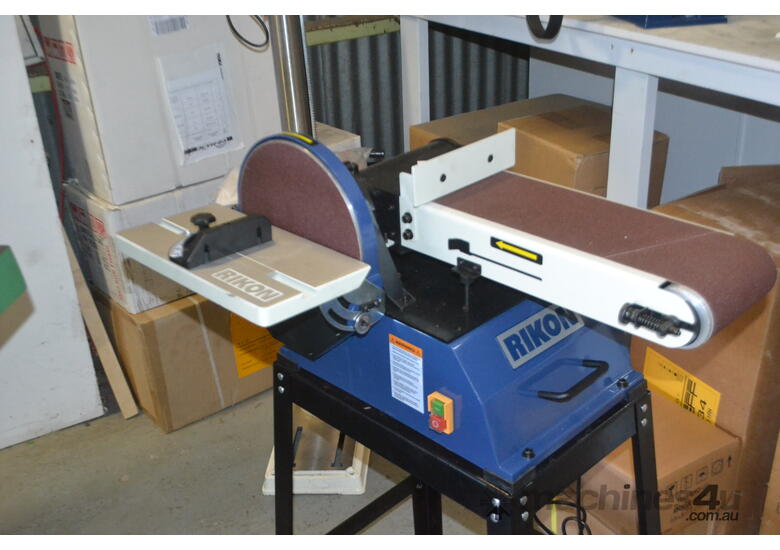 caption Rikon 150 mm x 1220 mm Belt & Disc Sander - Vertical & Horizontal Application