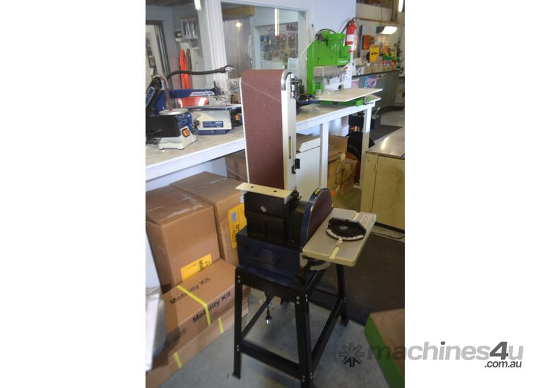 caption Rikon 150 mm x 1220 mm Belt & Disc Sander - Vertical & Horizontal Application