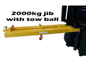 Free delivery. 2000kg forklift jib with tow ball - picture0' - Click to enlarge