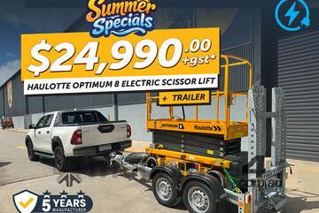 Haulotte Optimum 8 Electric Scissor Lift and Trailer | $24,990+gst