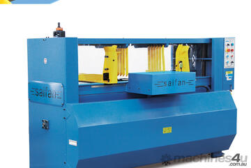 Pallet notching of forklift cut-outs. Twin head. Fast and efficient