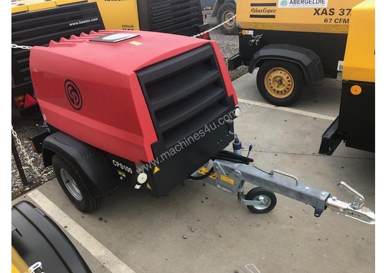 caption Brand New - Atlas Copco - CPS100 - 85cfm towable diesel air compressor