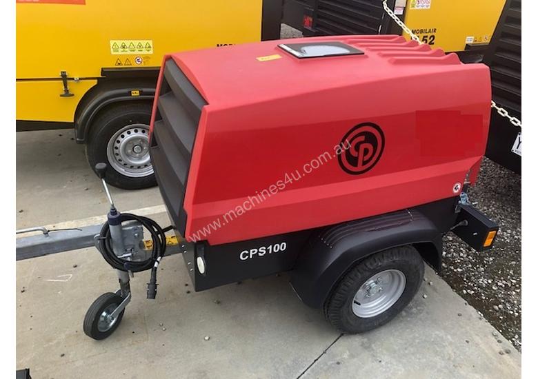 caption Brand New - Atlas Copco - CPS100 - 85cfm towable diesel air compressor