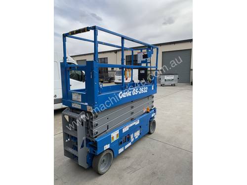 For sale GS-2632 Scissor lift manufactured date 10/07/2015 with 6 years certification remaining.