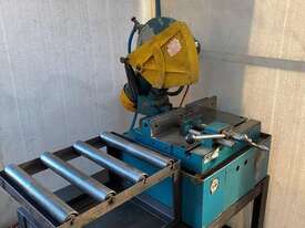 Brobo Waldown S300C Cold Saw on bench with infeed  rollers - picture0' - Click to enlarge